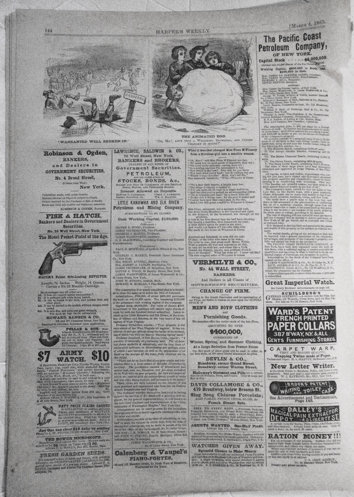 Sherman's march through South Carolina - Harper's Weekly 3/4/1865 Original issue
