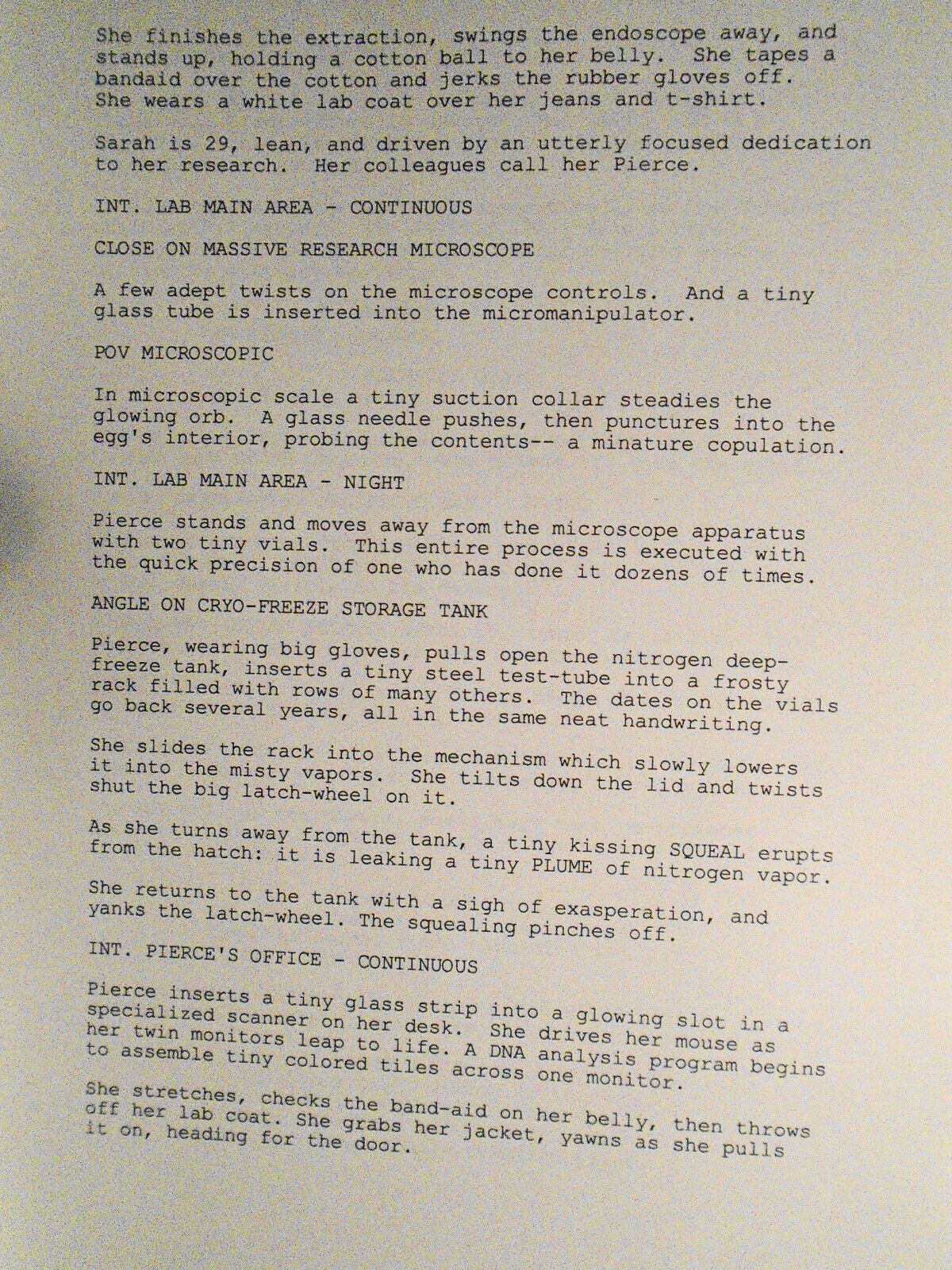 The Within, by Nels Israelson, 2001. Original Screenplay. Revised First Draft