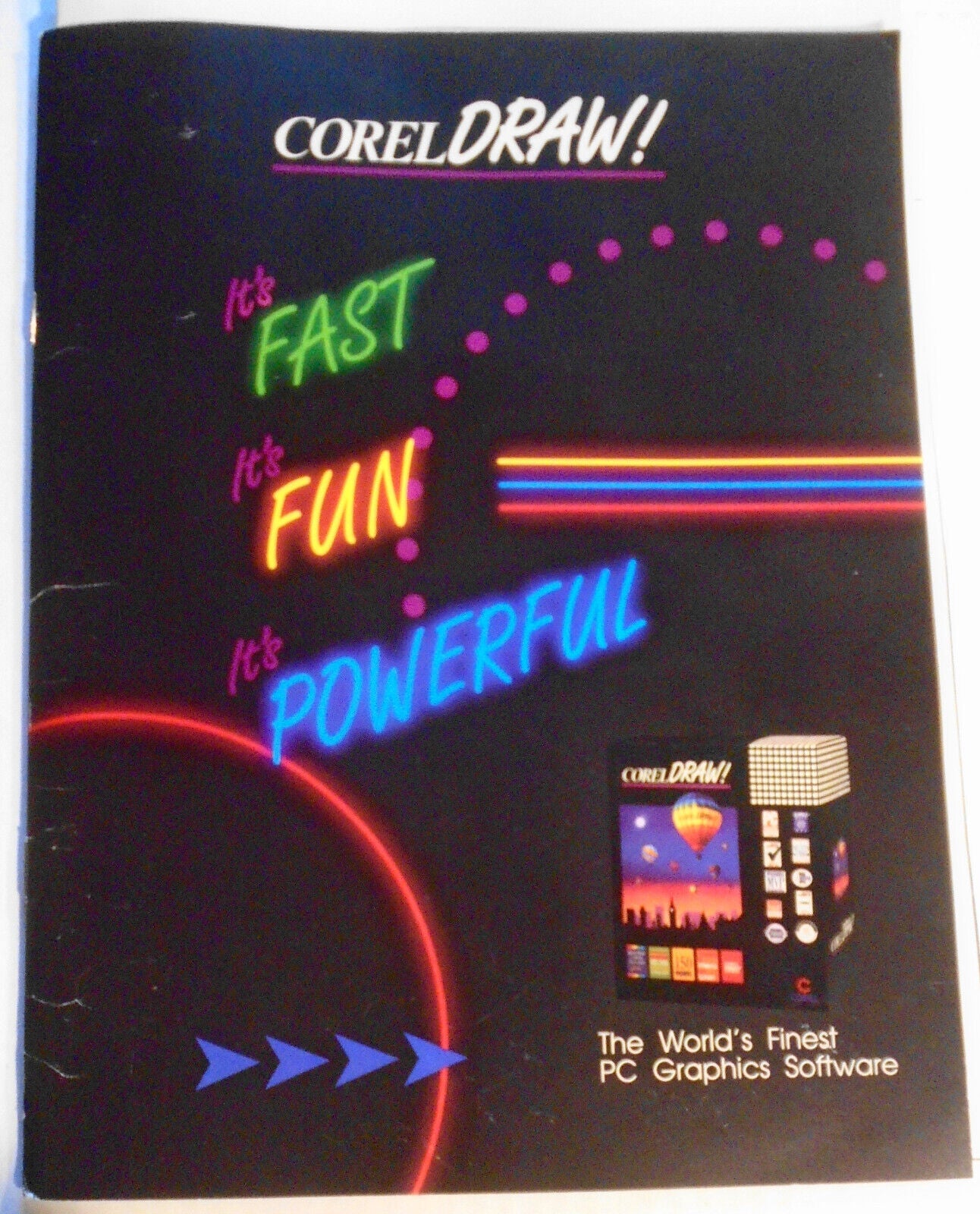 Corel Draw! Poster (24x17")  and  Press Kit - 1990
