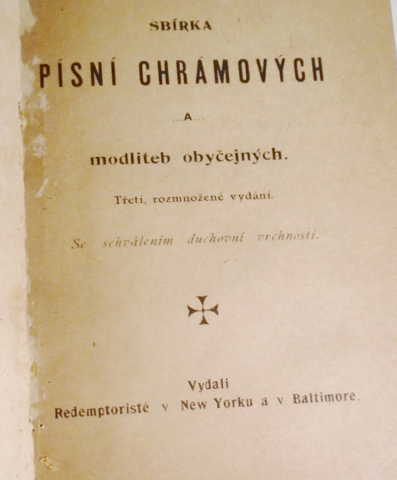Sbirka pisni´ chramovych a modliteb obycejnych. 1911.