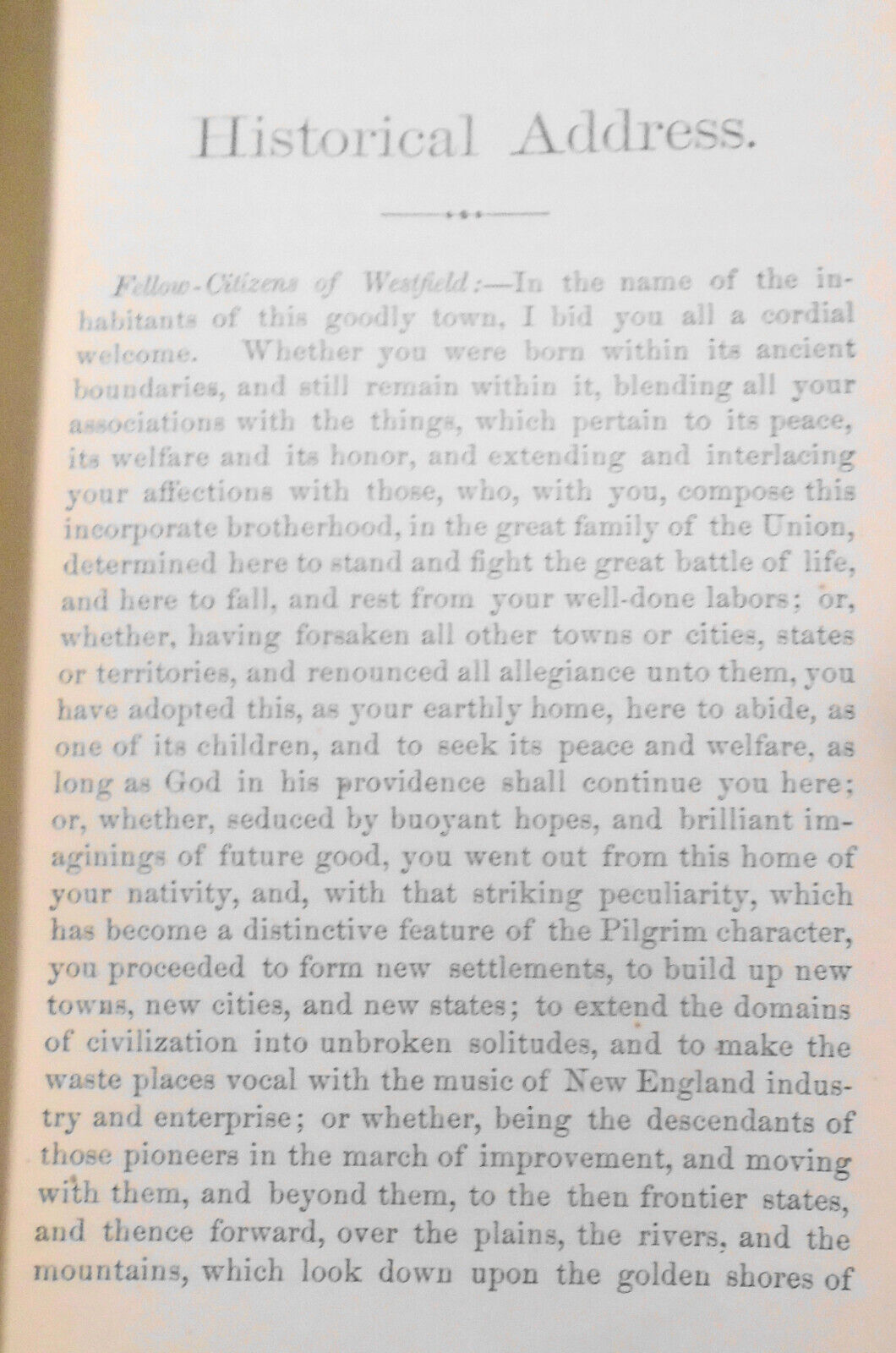 1870 The Westfield Jubilee... 200th Anniversary - by William G. Bates **SIGNED**