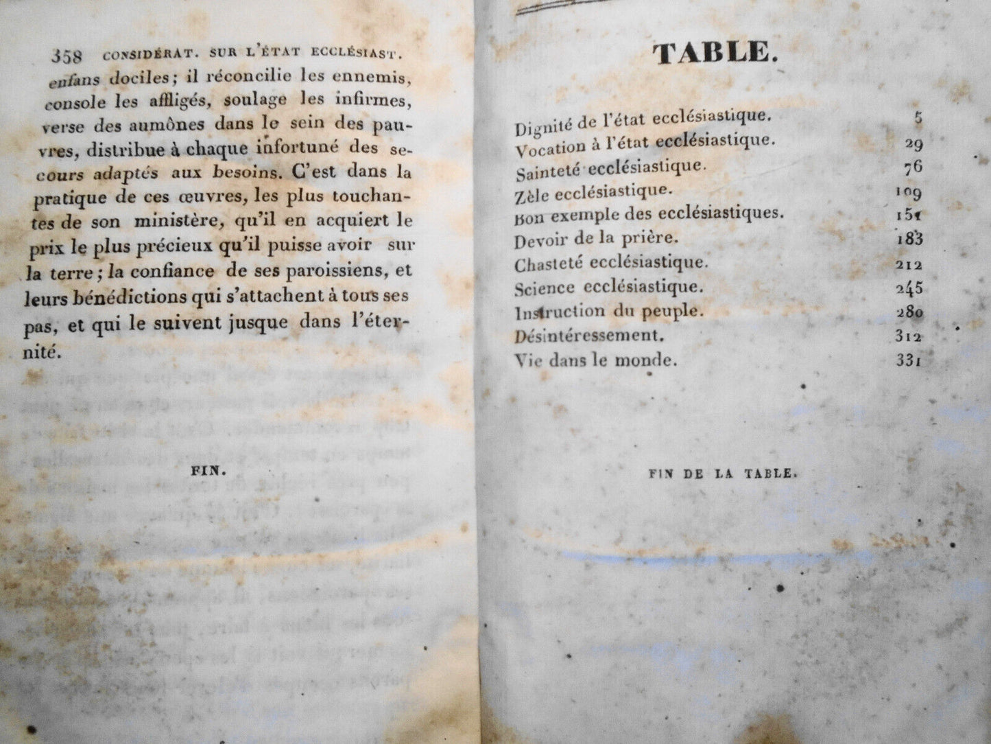 1835 Considérations sur l'état ecclésiastique  César-Guillaume de La Luzerne