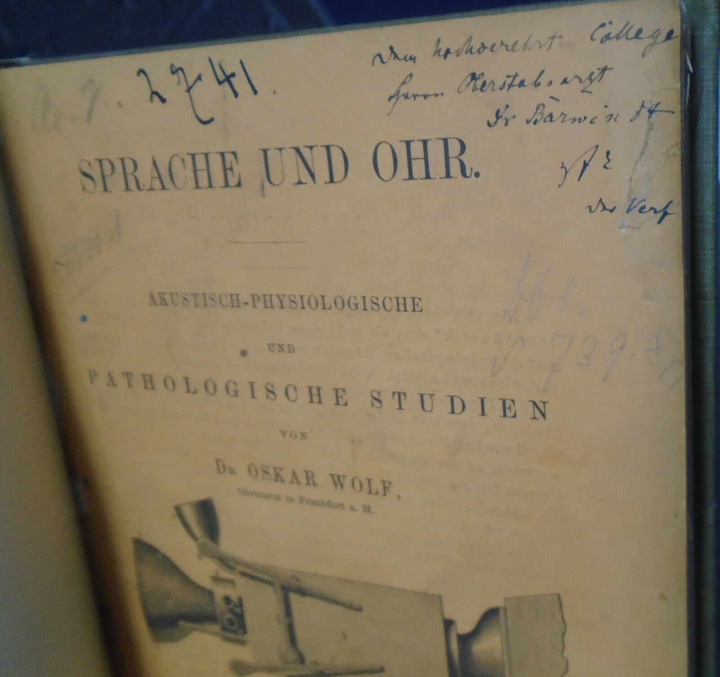 1871 Sprache und ohr Akustisch-physiologische und pathologische studien - O Wolf