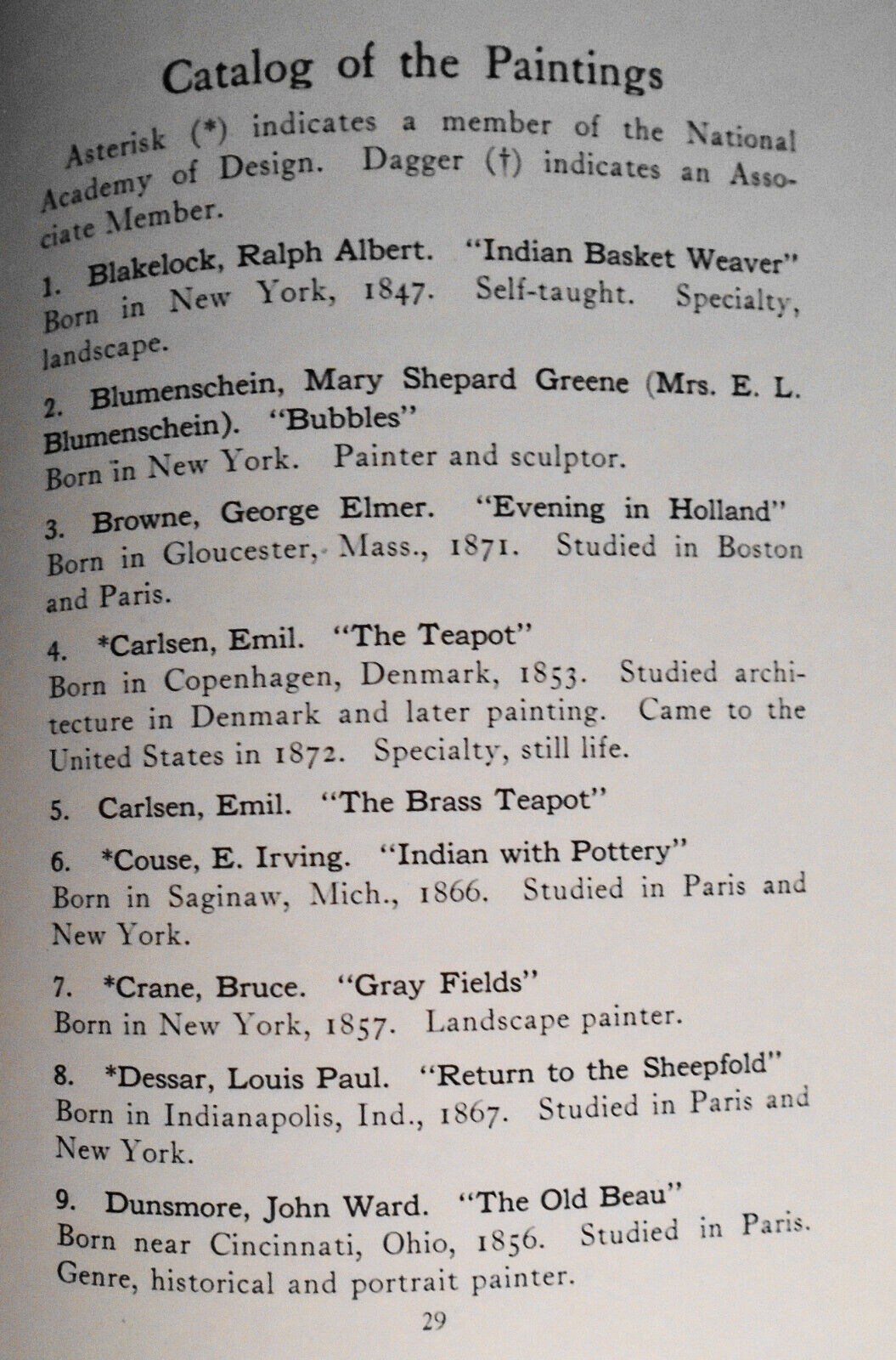 A Brief Note on Paintings ...  Lent by Joseph S. Isidor - Newark Museum, 1917