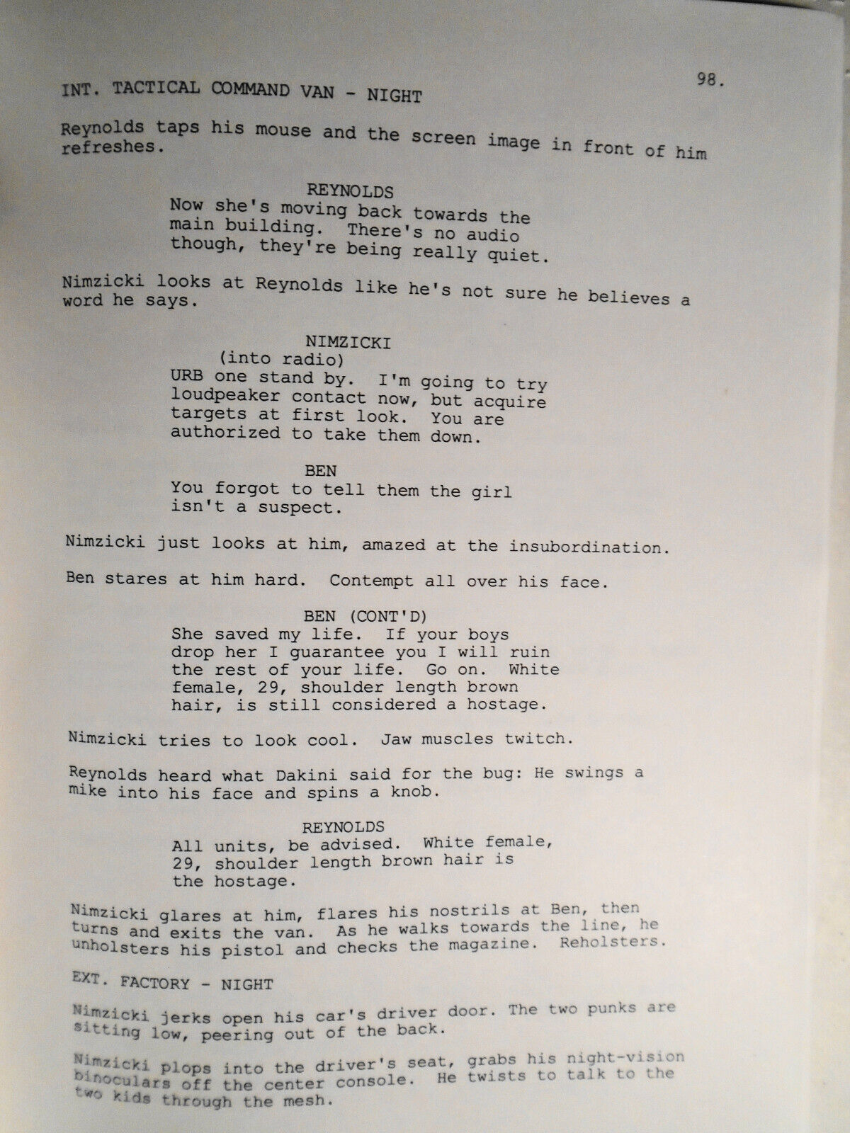 The Within, by Nels Israelson, 2001. Original Screenplay. Revised First Draft