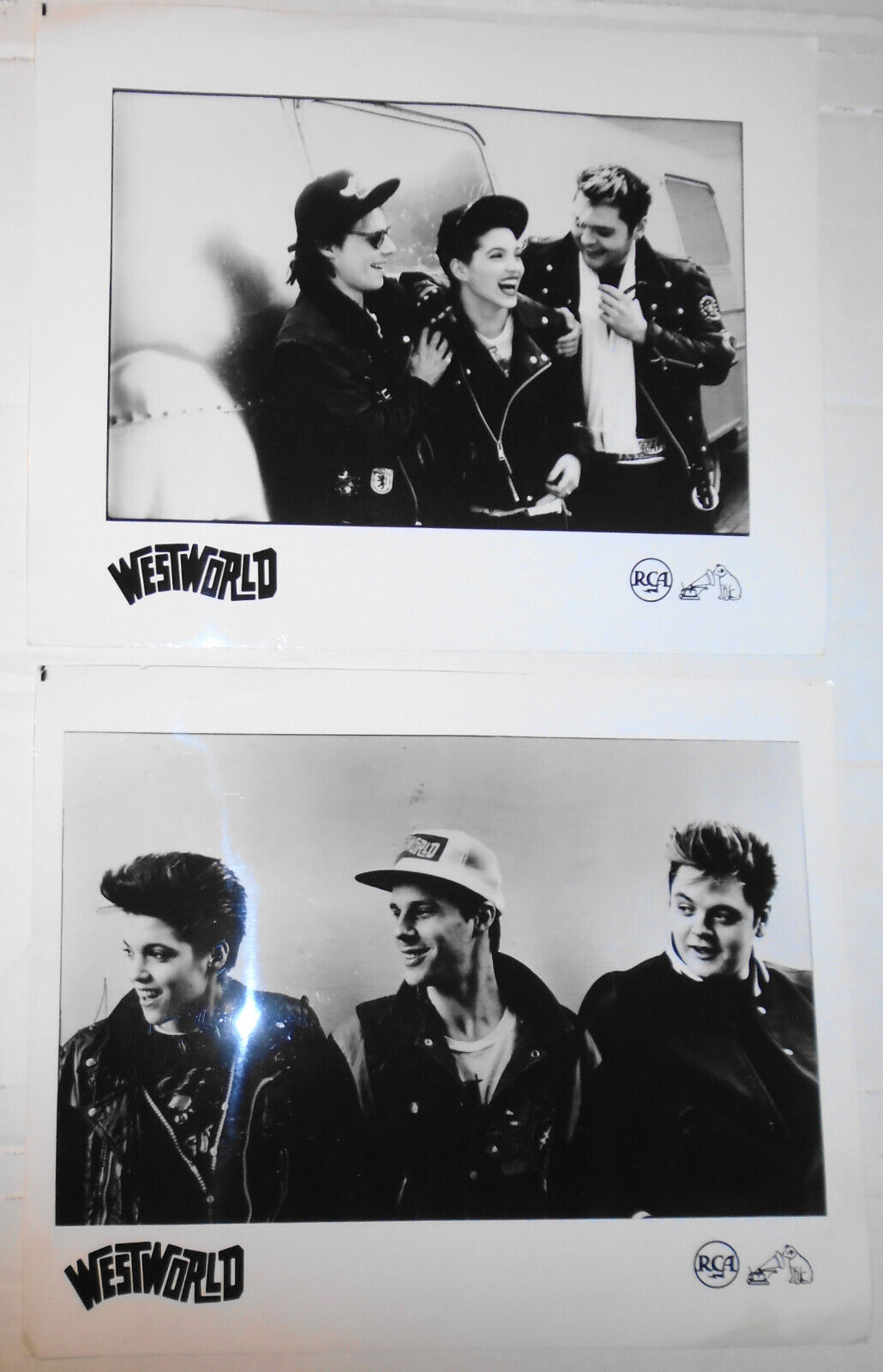 Westworld - 2 Press Photos, 1988 -- British rock band