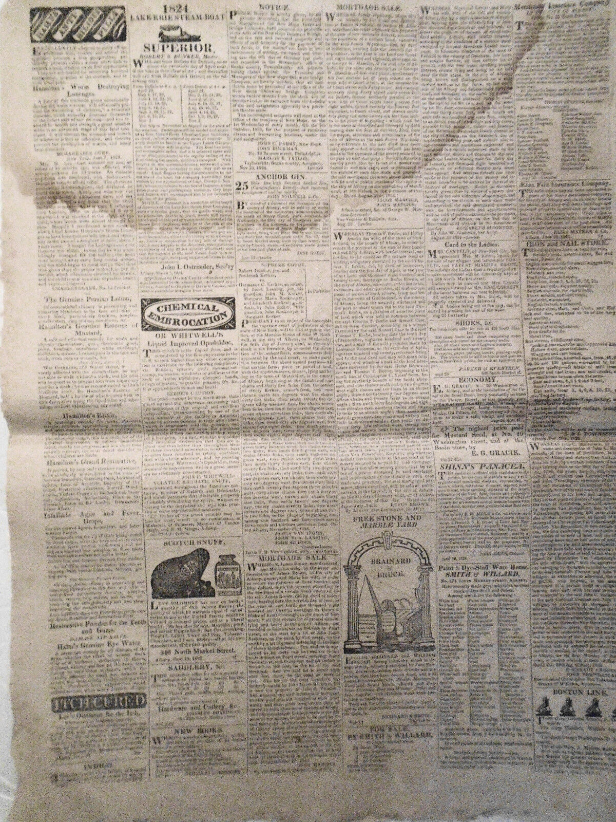 Albany Daily Advertiser, December 25, 1824 - Lafayette's family, "Female Othello
