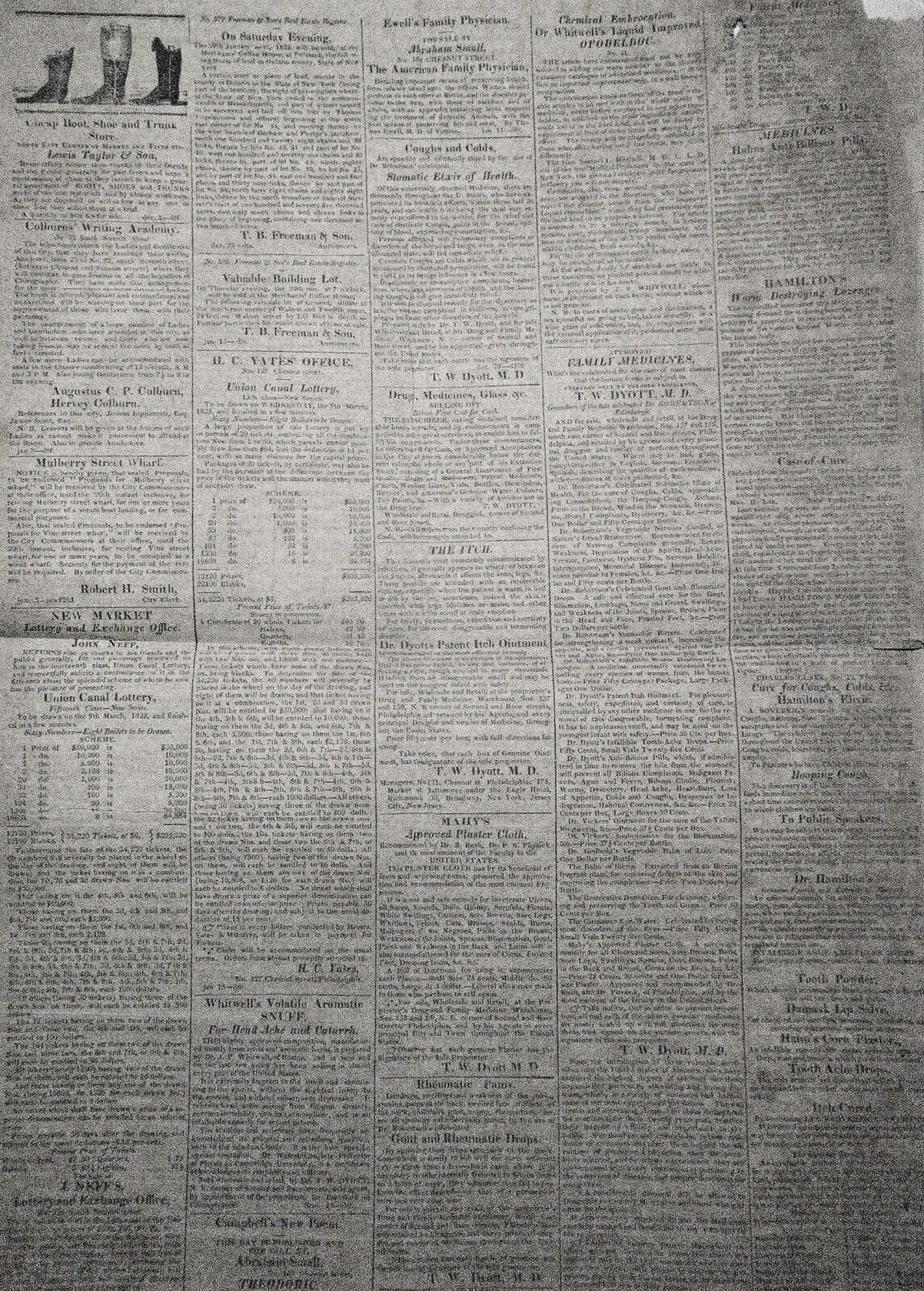 The Democratic Press,  January 18, 1825. Coal supply; Jefferson's 36 ballots etc