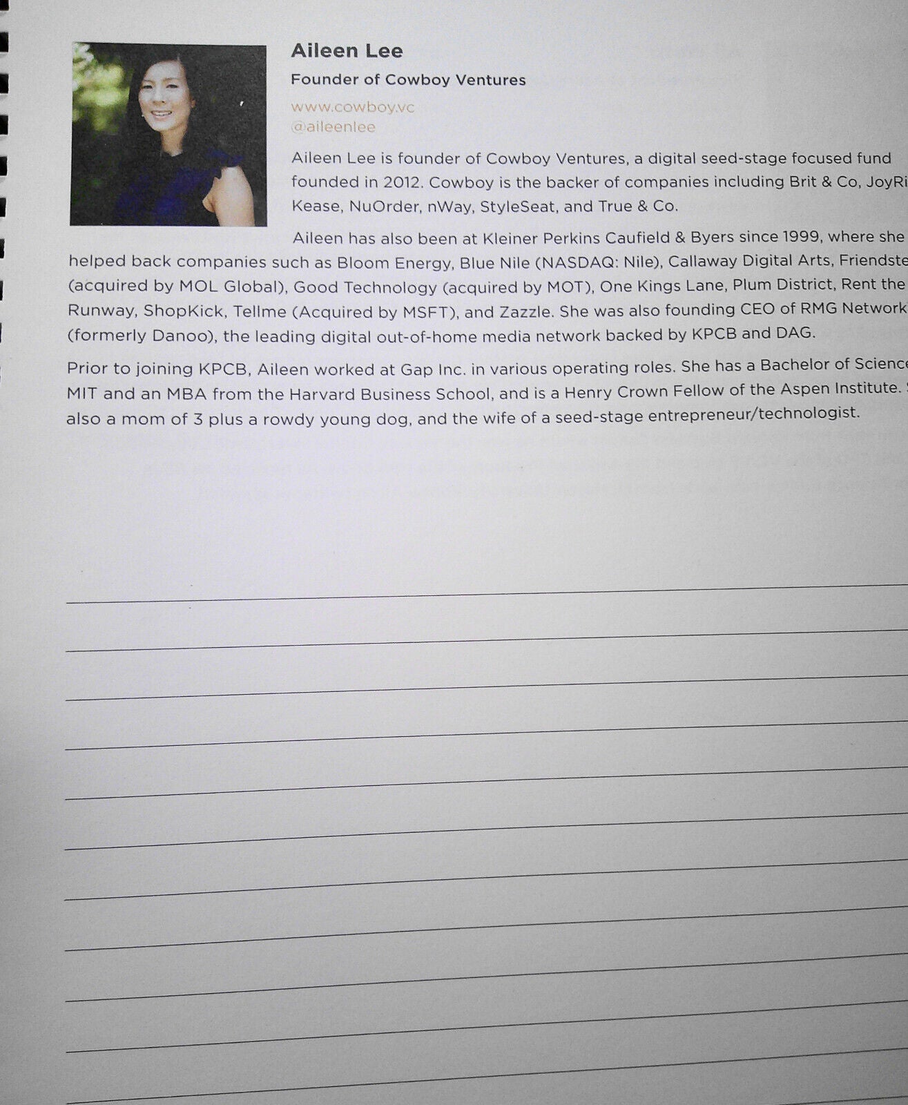 BlogHer Entrepreneurs Conference 2013 program book. Silicon Valley, March 21-23