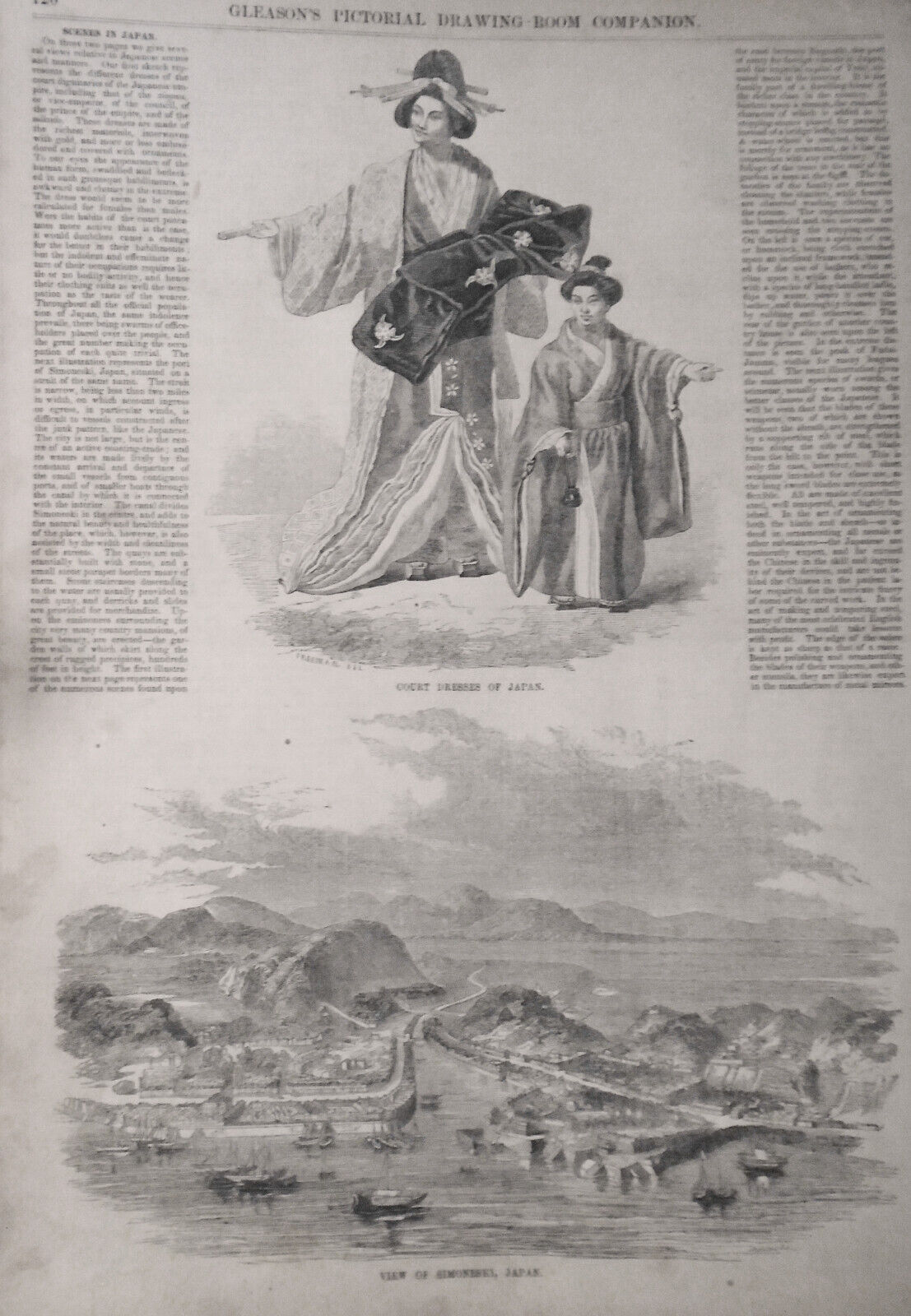 Gleason's Pictorial February 25, 1854 - George Washington; Portrait of Lafayette