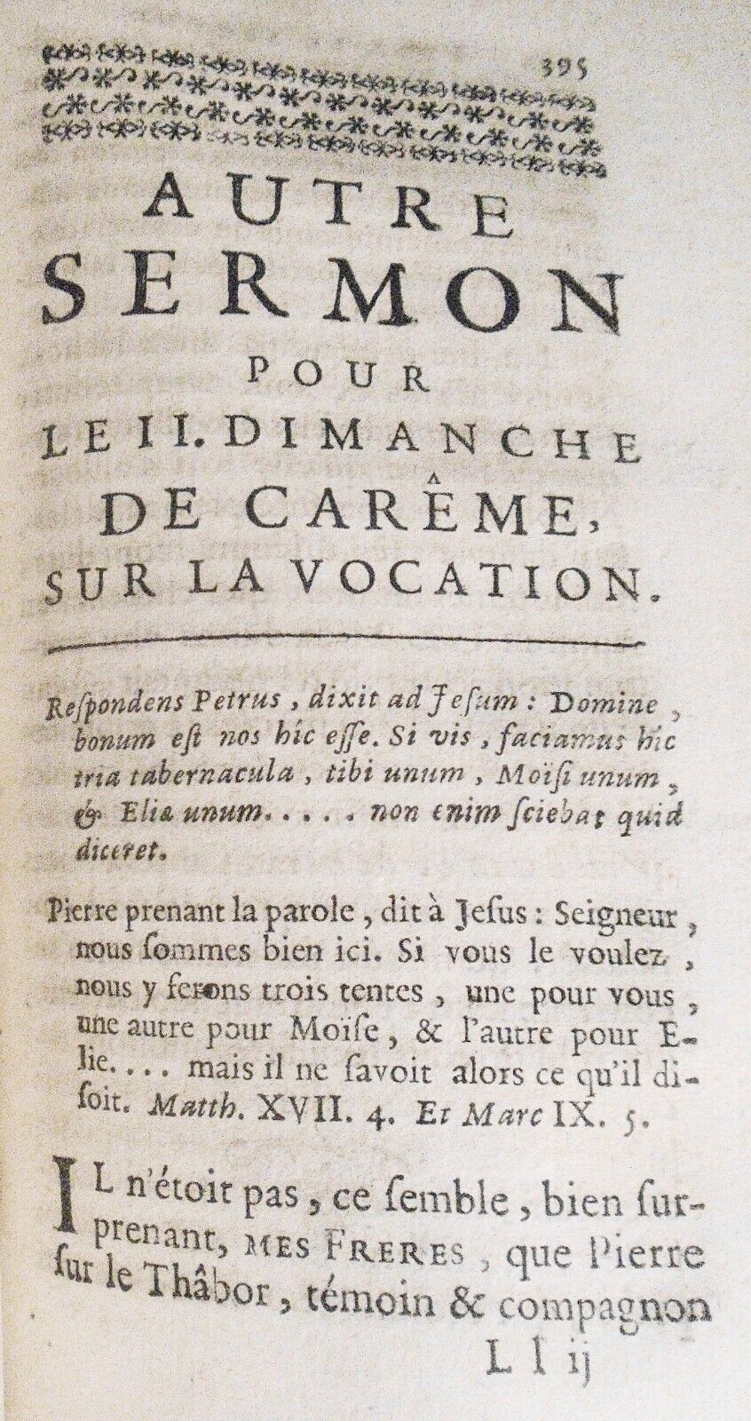 1736 Sermons du feu Pere Terrasson. Tome Premier