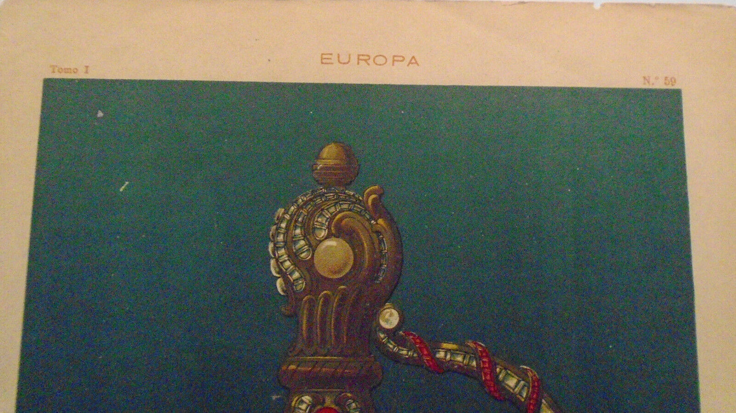 EUROPA - Espadin con esmaltes y piedras preciosas, Siglo XVIII  - ca  1890