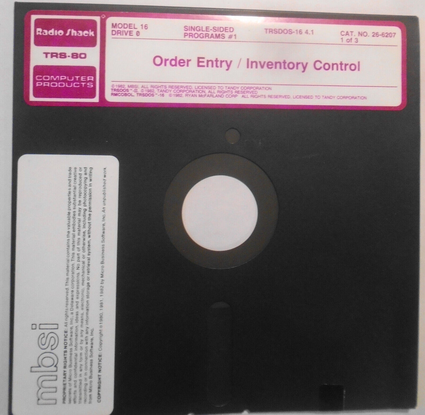 1982 TRS-80 Model 16 Order Entry/Inventory Control Xenix Multi-User & TRSDOS-16