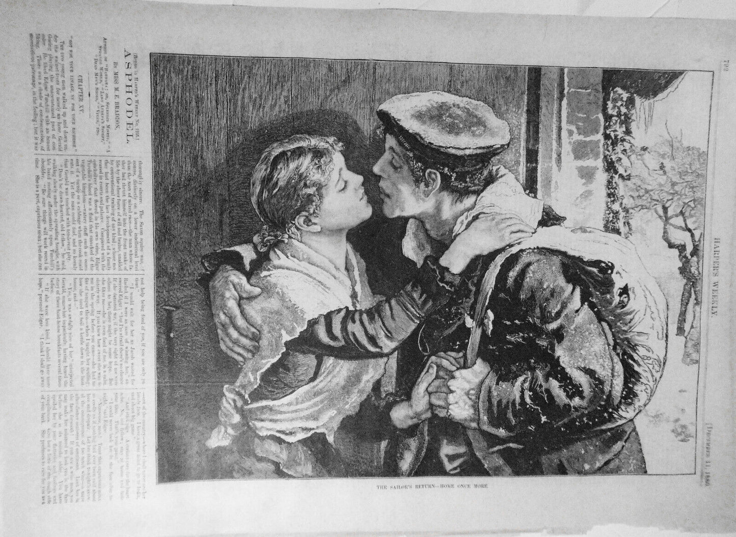 The Sailor's Return - Home Once More   - Harper's Weekly, December 11,  1880