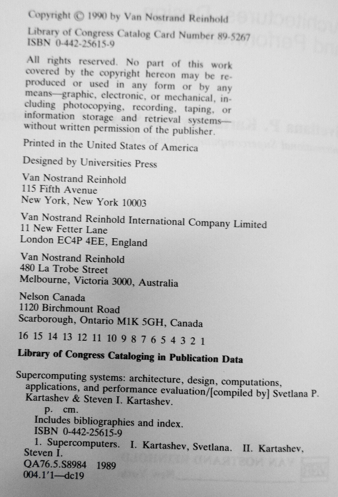 SUPERCOMPUTING SYSTEMS, by Steven Kartashev,  & Svetlana Kartashev. Fine/Fine