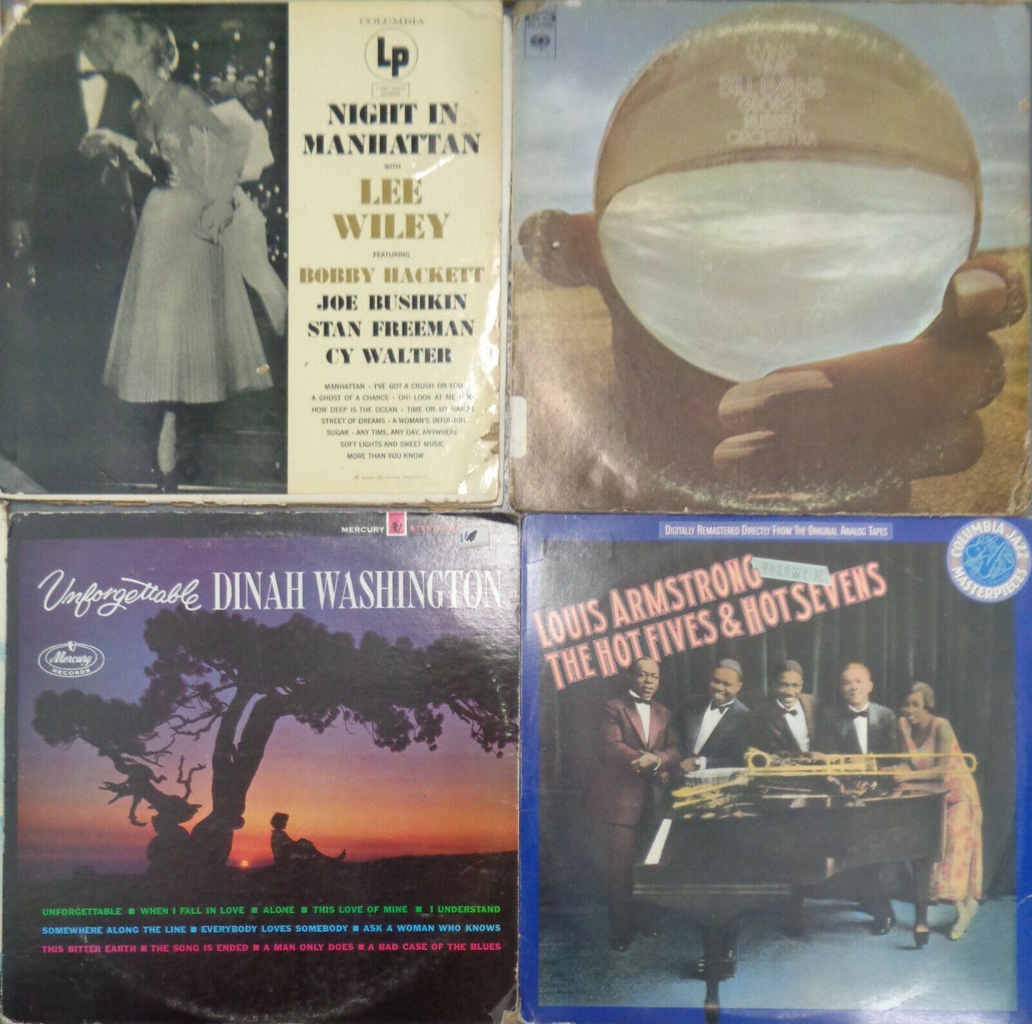 16 Jazz LPs Lot: Hawk Eldridge JJ Terry Fatha Satchmo Ray Sassy Olay Dinah Wiley