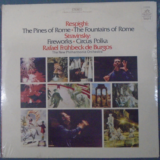 Respighi: the Pines / Stravinsky: Fireworks LP De Burgos *SEALED" Angel S-36495