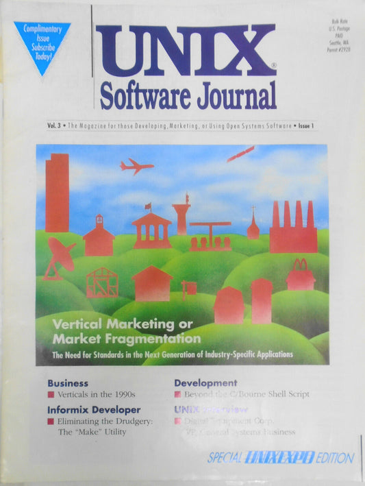 UNIX Software Journal - Vol. 3, Issue 1, 1990. Published by FOURGEN Software