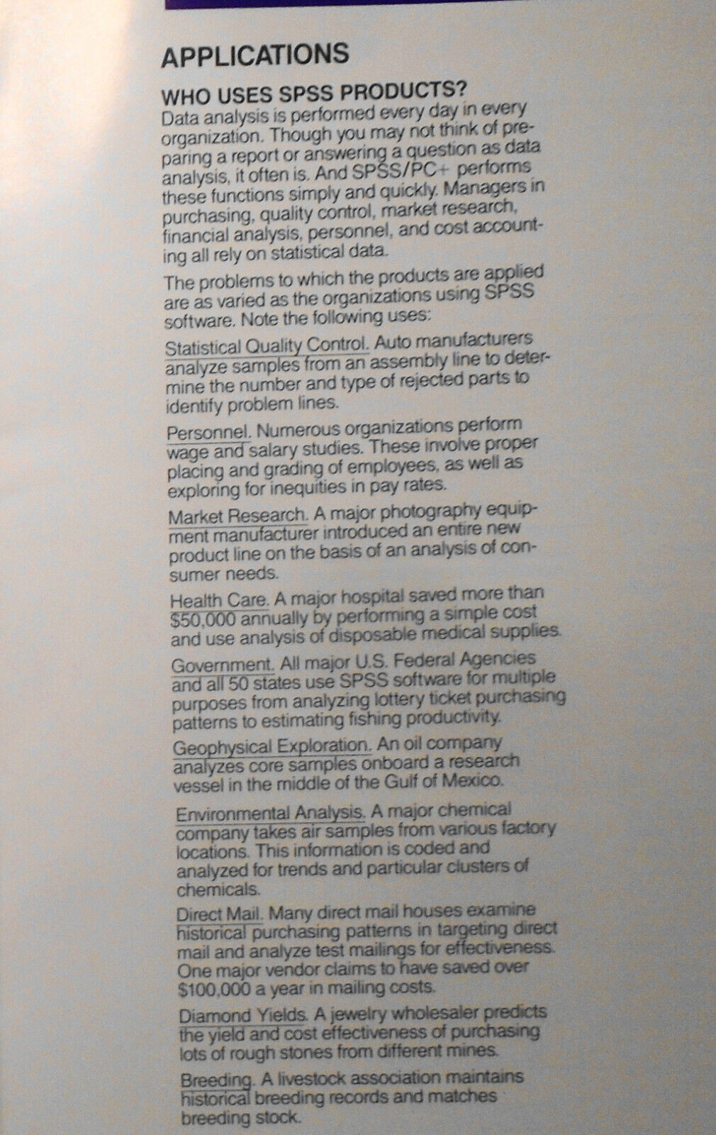 SPSS/PC+ Statistics "Make Stat Magic" brochure - [IBM PC data analysis software]