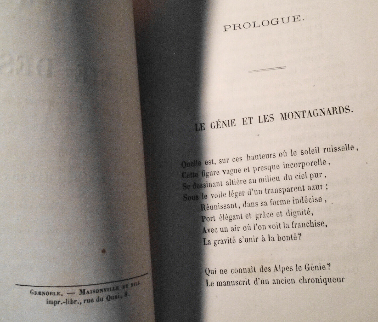 Le Genie des Alpes & 1815 Ode aux Grenoblois, par M. Charbonnel-Salle. 1860