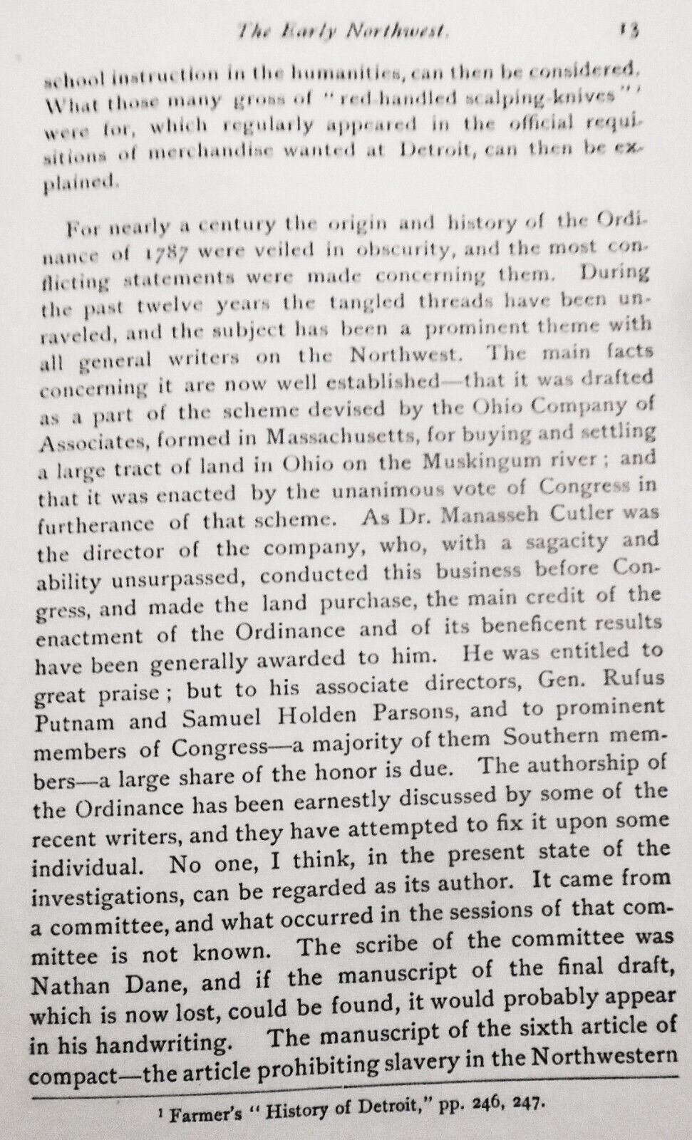 1889 The early Northwest: an address... by William Frederick Poole. [US History]