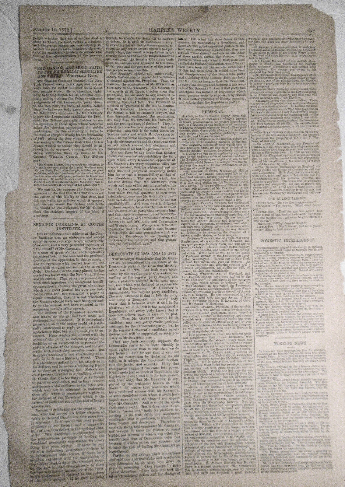 A Negro Camp Meeting in the South by S. Eytinge. Harper's Weekly August 10, 1872