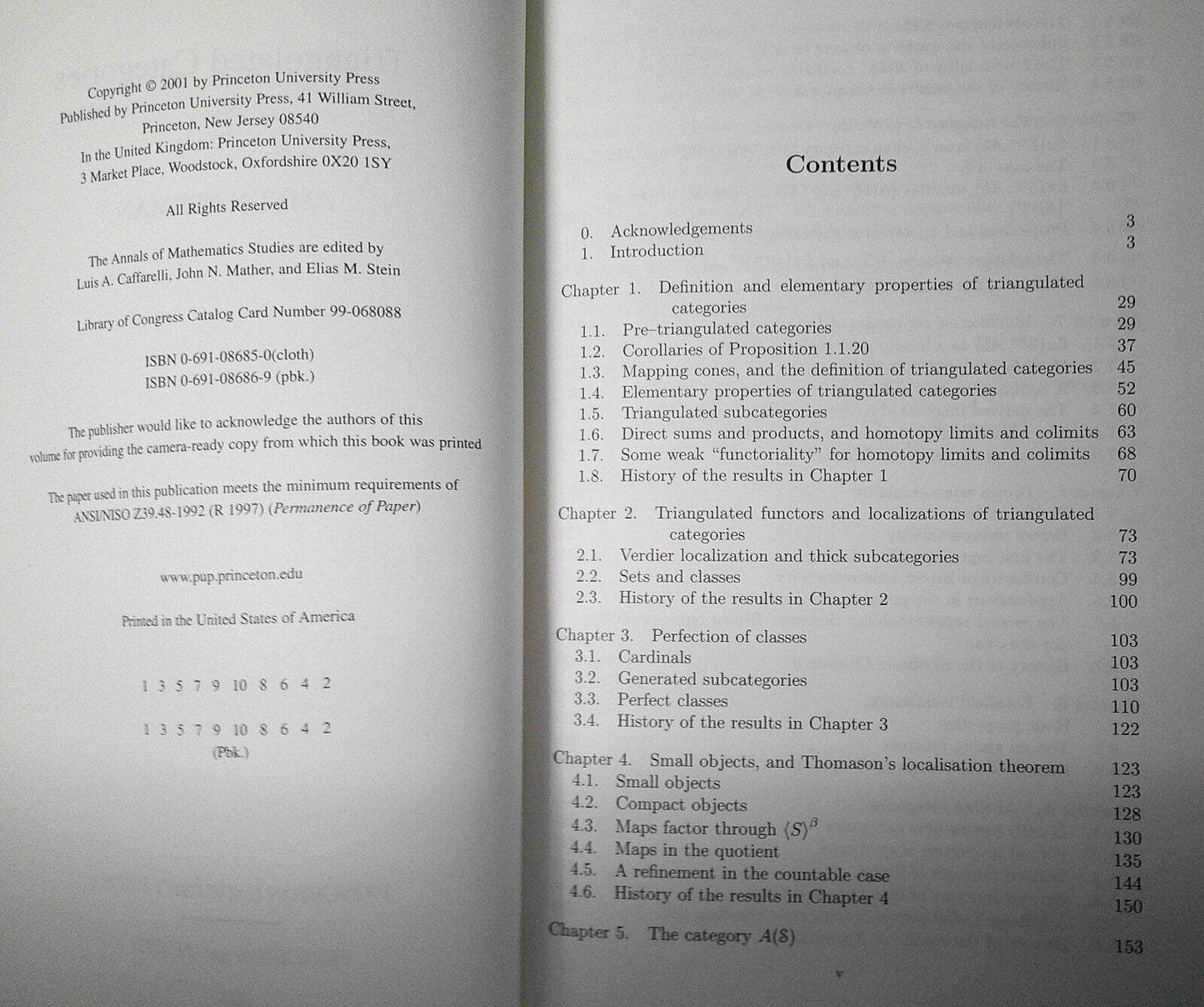 Triangulated Categories by Amnon Neeman (2001, Annals of Mathematics Studies 148