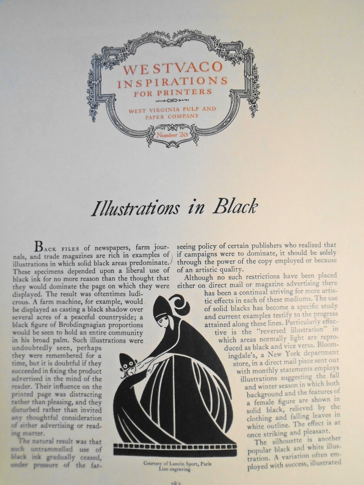 Westvaco Inspirations for Printers  No. 20. Illustrations in Black...