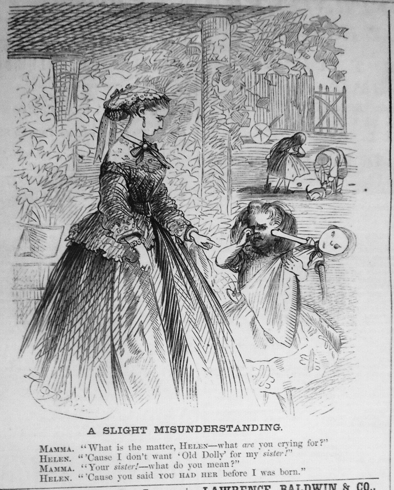A Slight Misunderstanding, original cartoon in Harper's Weekly October 21, 1865