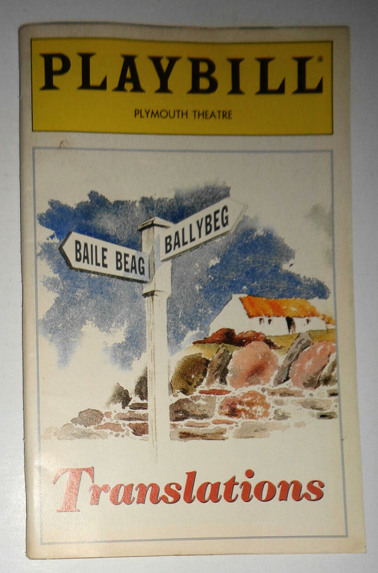 TRANSLATIONS - PLAYBILL - OPENING NIGHT: MARCH 19, 1995. Plymouth Theatre