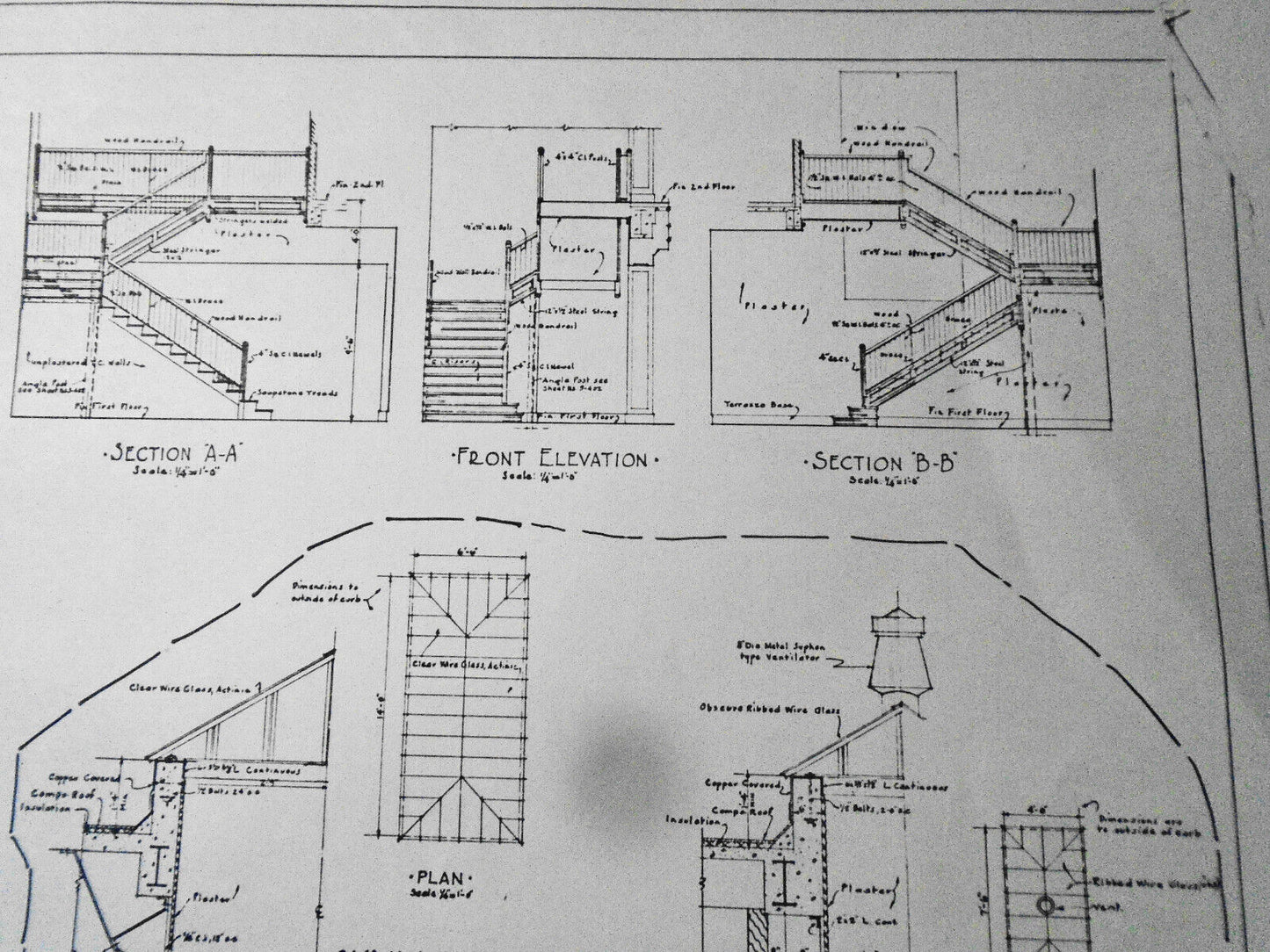 1934 Ellis Island Immigrant Building, Architectural Floor Plan - 21 x 15 inches