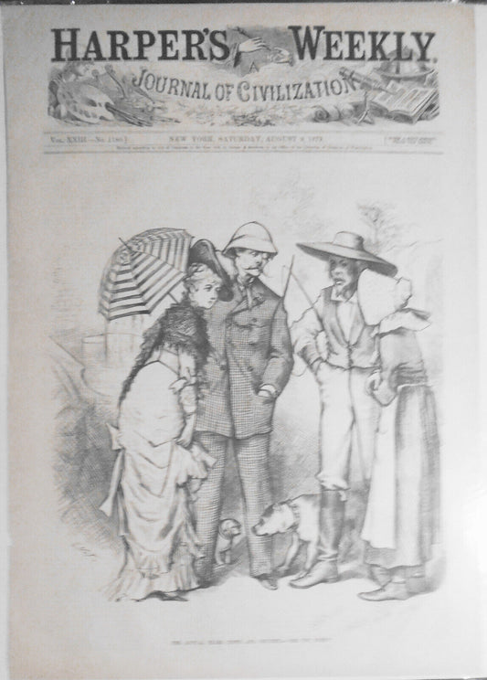 The Annual Stare (Town and Country) - "Did You Ever?"  -  by Thomas Nast, 1879.