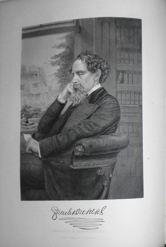 Charles Dickens -- 1873 engraving  - Duyckinck Portrait Gallery