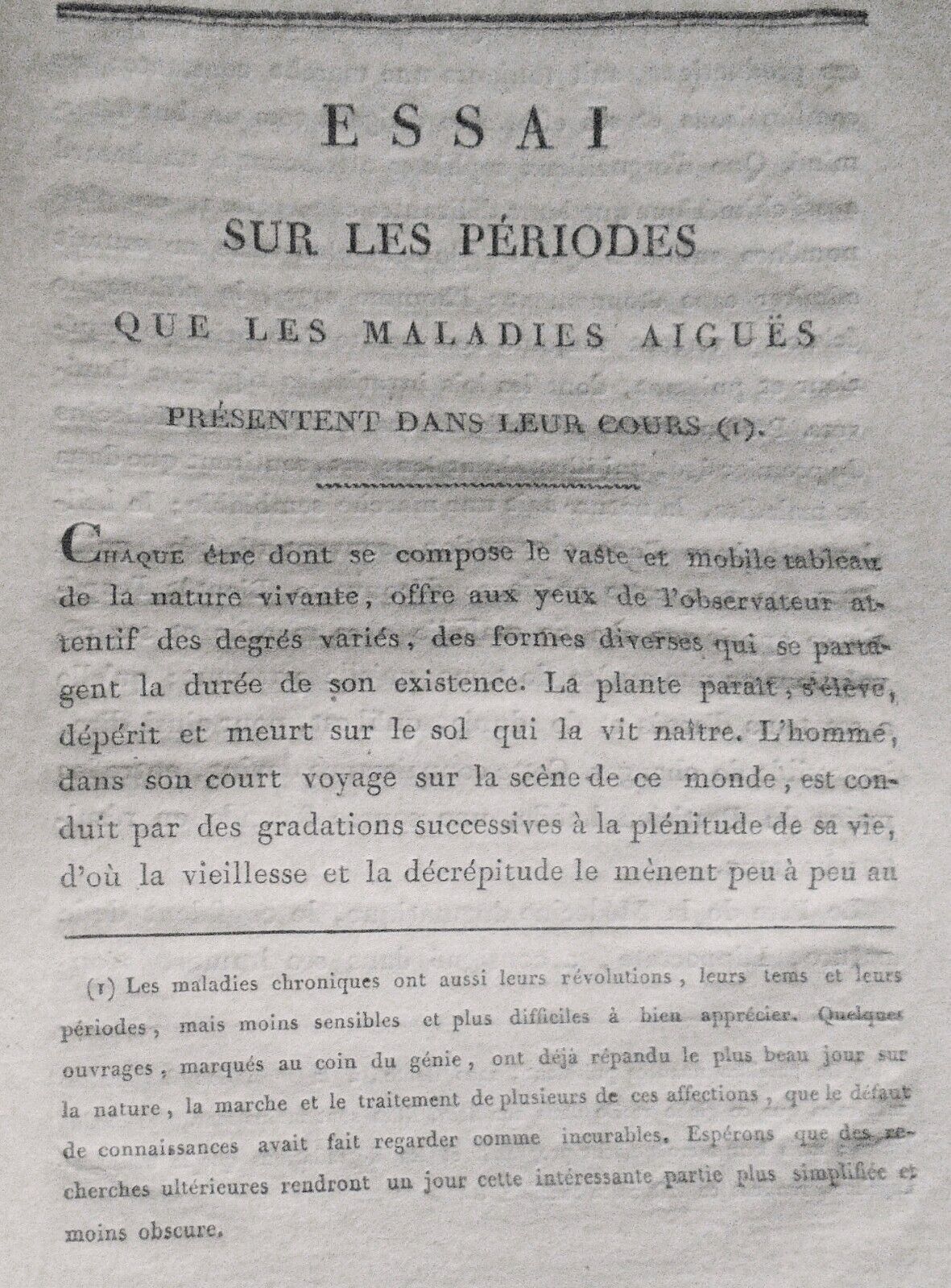 [SIGNED, Medicine] Essai sur les periodes que les maladies aigues 1808 - Bermond