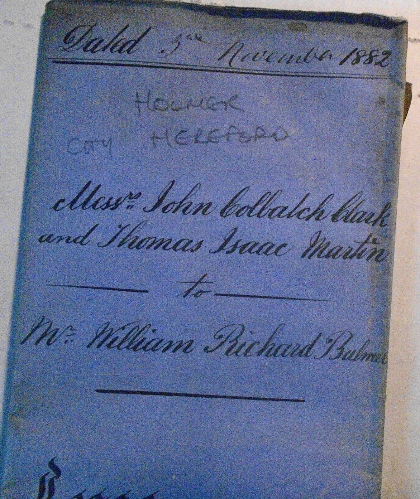 1882 Lease indenture. Hereford, England