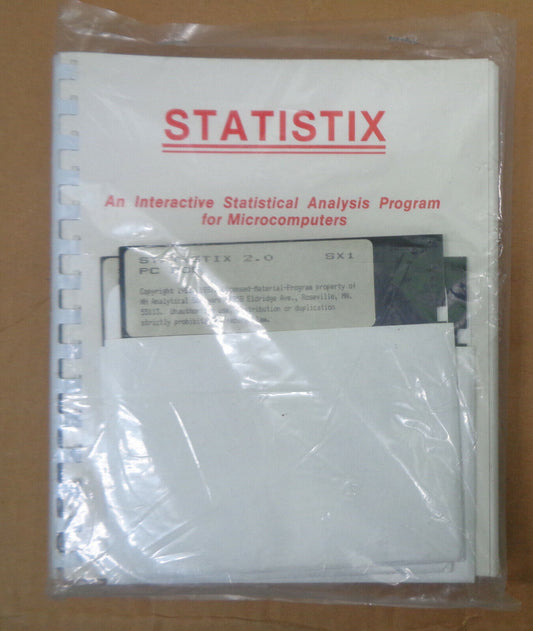 Statistix, by NH Analytical Software. Version 2.0, 1987. BRAND NEW