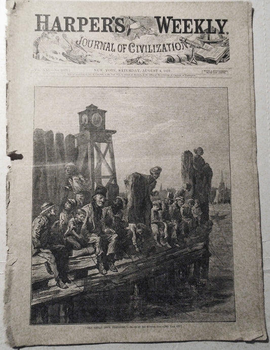 Harper's Weekly - Original Complete Issue - August 4, 1877. Dock fisheries ...