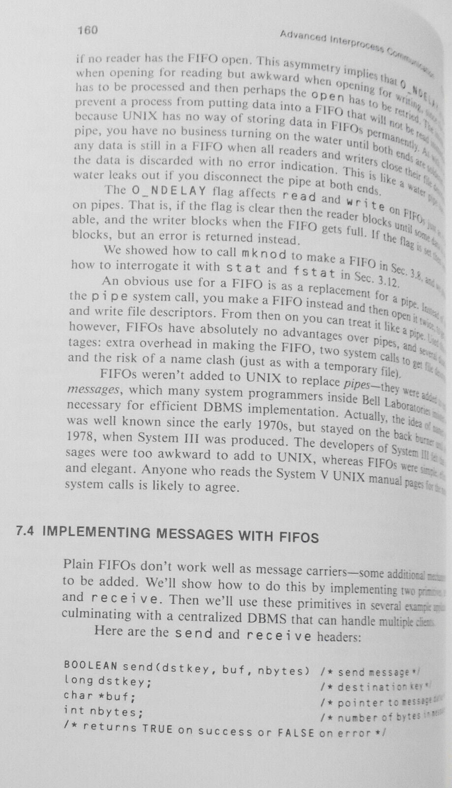 Advanced UNIX Programming, by Marc J. Rochkind. 1985 softcover