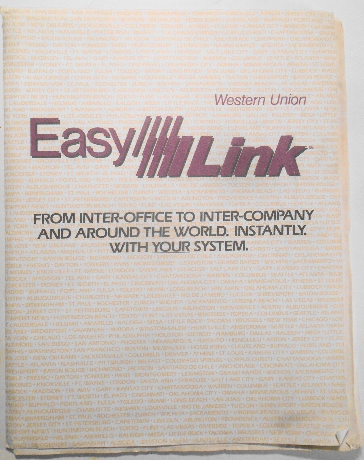 1984 Western Union EasyLink, Electronic Mail, Promo literature; testimonials.