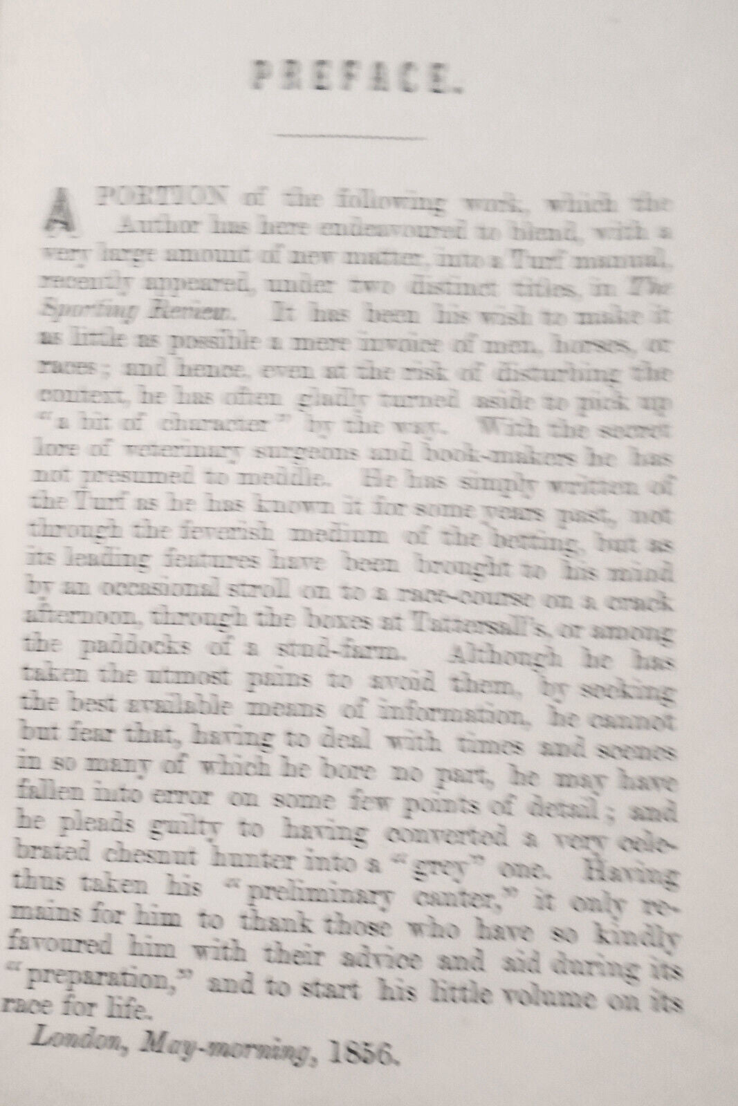 1862 [Horse racing]. The Post and the Paddock, by Henry Hall Dixon (The Druid).