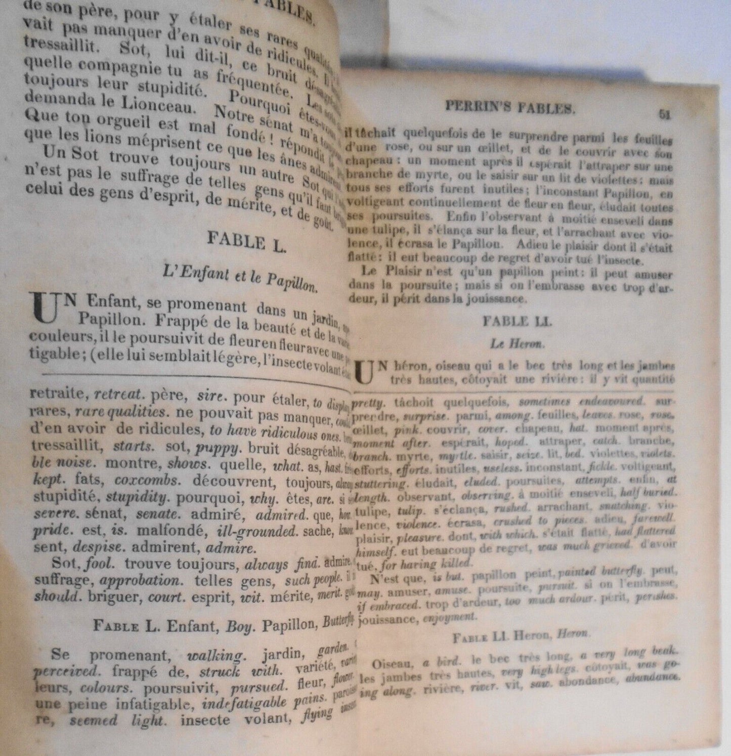 [French & English] Fables amusantes. By Jean-Baptiste Perrin. Philadelphia, 1832