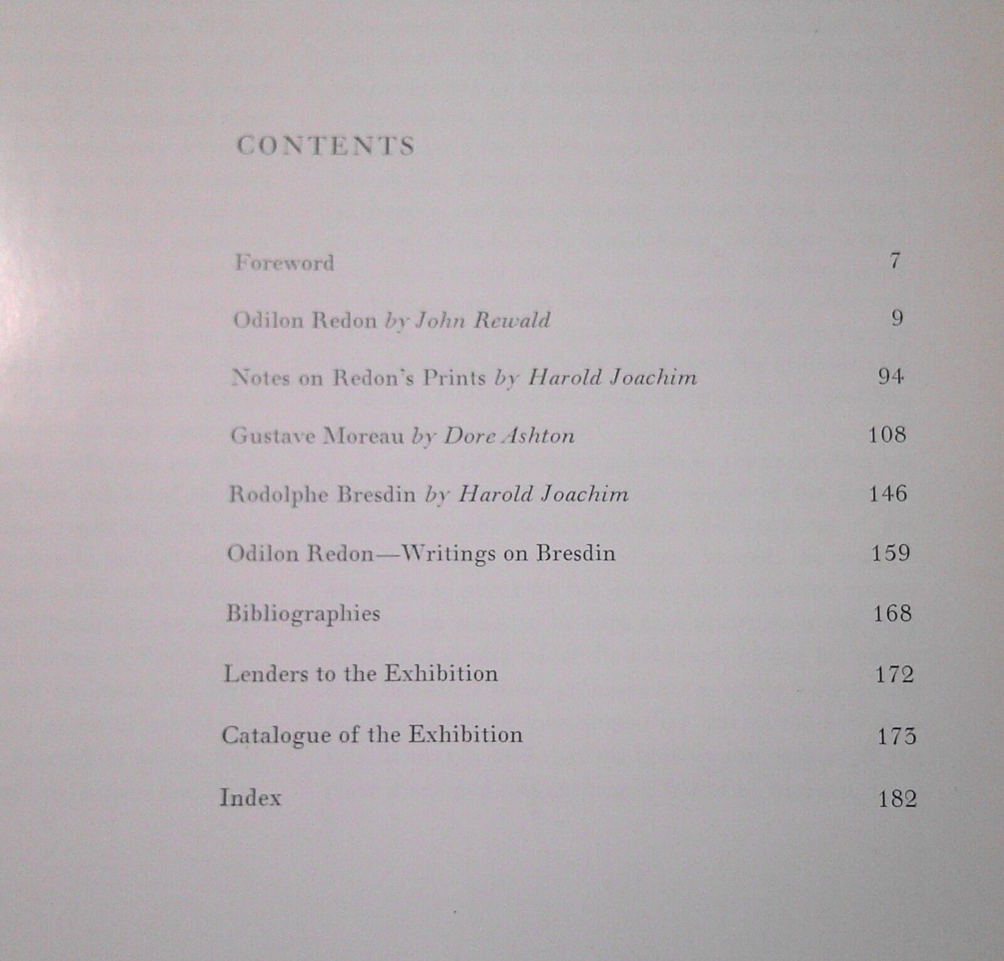 Odilon Redon, Gustave Moreau, Rodolphe Bresdin - 1961 Hardcover/DJ MOMA catalog