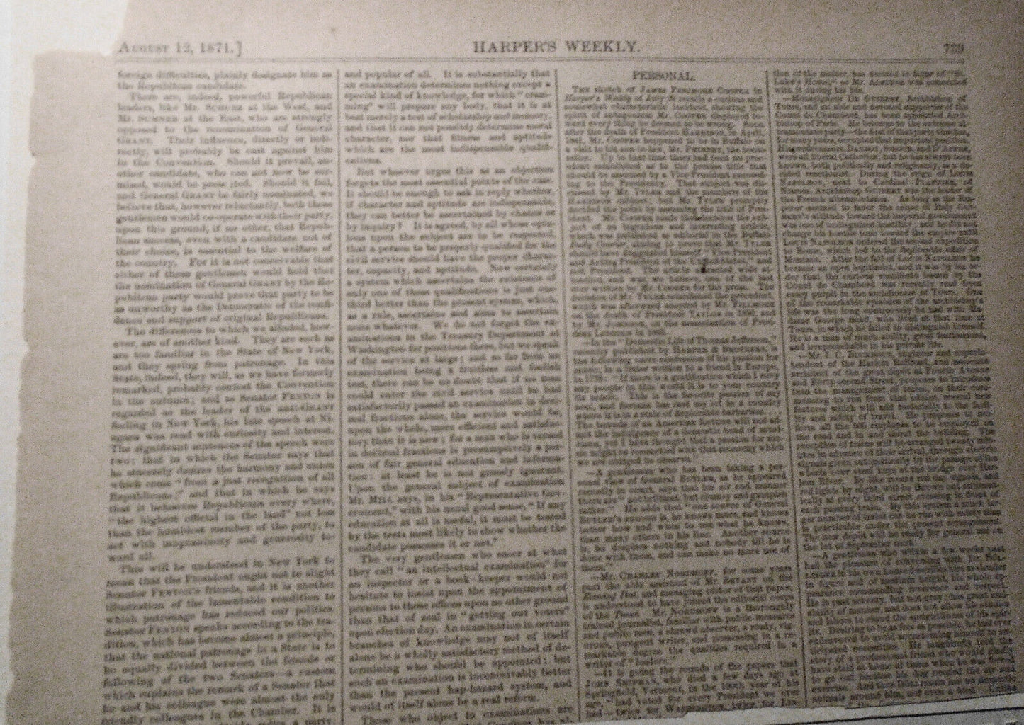Pitching Pennies, (Drawn By W. S. L. Jewett) - Harper's Weekly - August 12, 1871