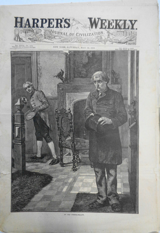 HARPER'S WEEKLY MAY 19, 1883 - THE WAR ON THE CONGO, CENTRAL PARK, CEYLON