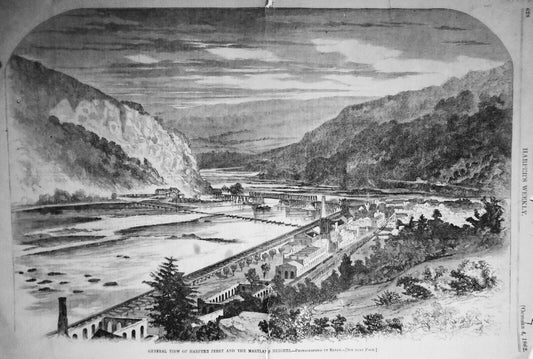 General View Of Harper's Ferry And The Maryland Heights - Harper's Weekly, 1862