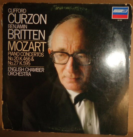 Clifford Curzon, Benjamin Britten, Mozart LP  ‎–  Piano Concertos