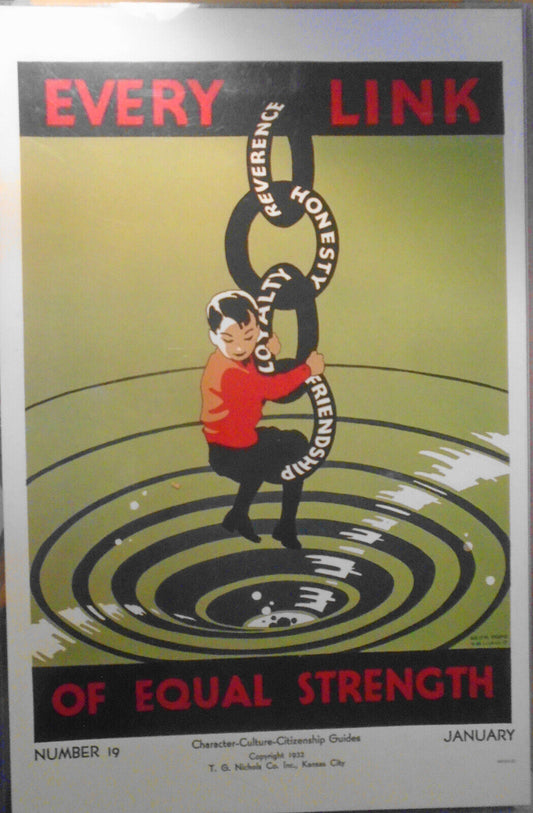 Every Link Of Equal Strength : character culture citizenship guides Poster 17x11