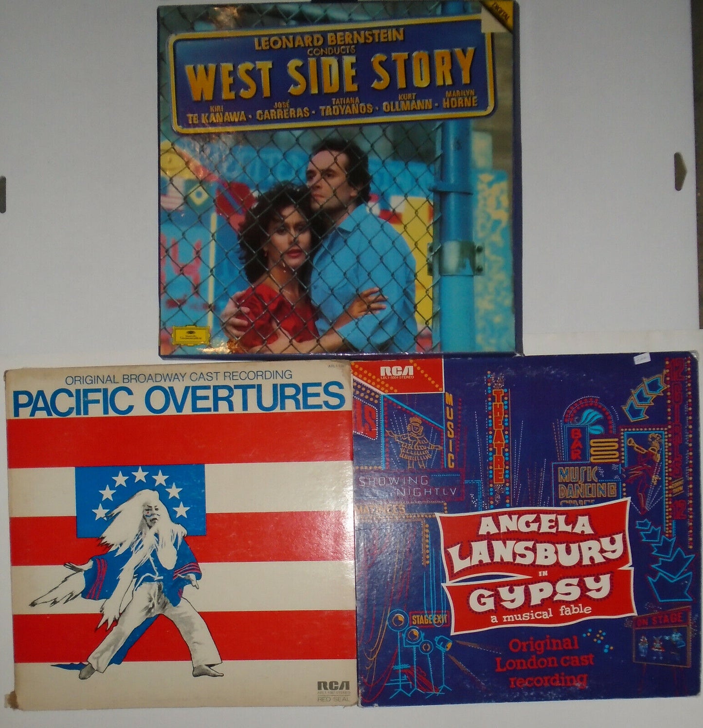 West Side Story, Pacific Overtures, Gypsy LPs Sondheim original cast soundtracks