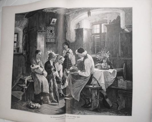 Der Geburtstagsfuchen, von Gustav Igler -- 1884 - 22 x 16 inches