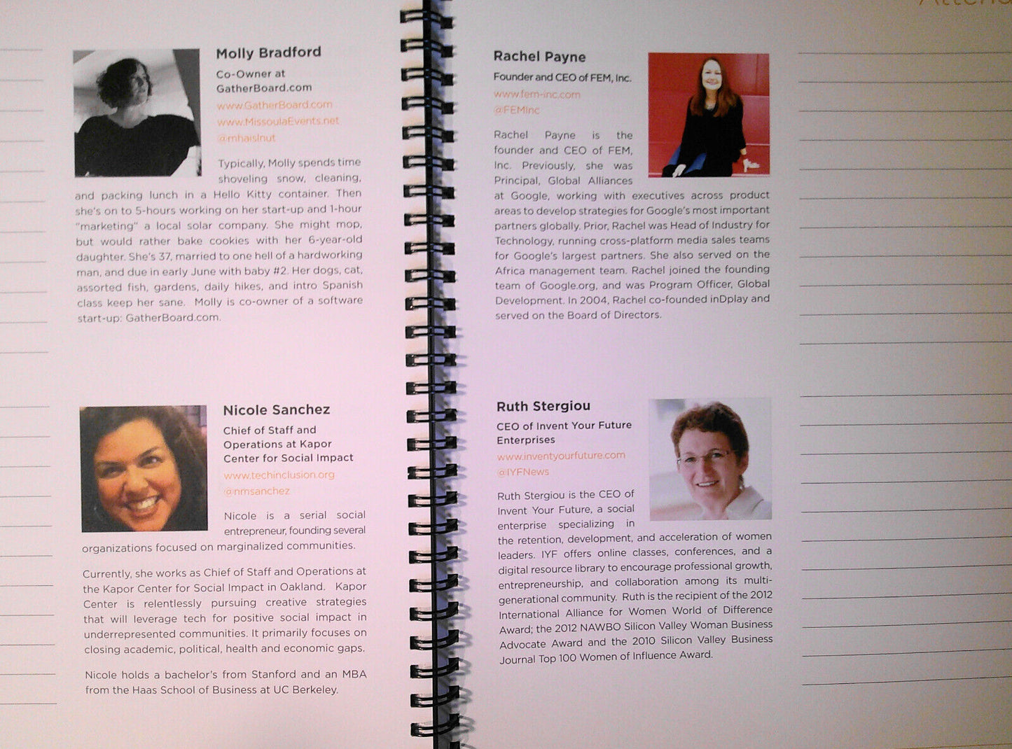 BlogHer Entrepreneurs Conference 2013 program book. Silicon Valley, March 21-23